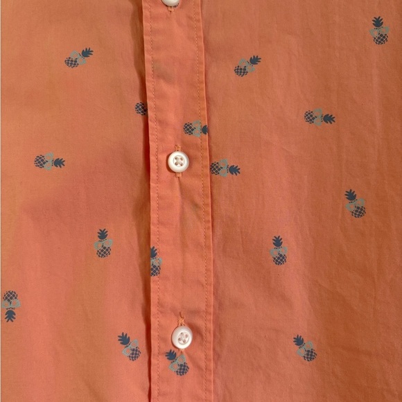 Hawker Rye Shirt Men's Shirt Pineapple Peach Short Sleeve - Large - Picture 2 of 7